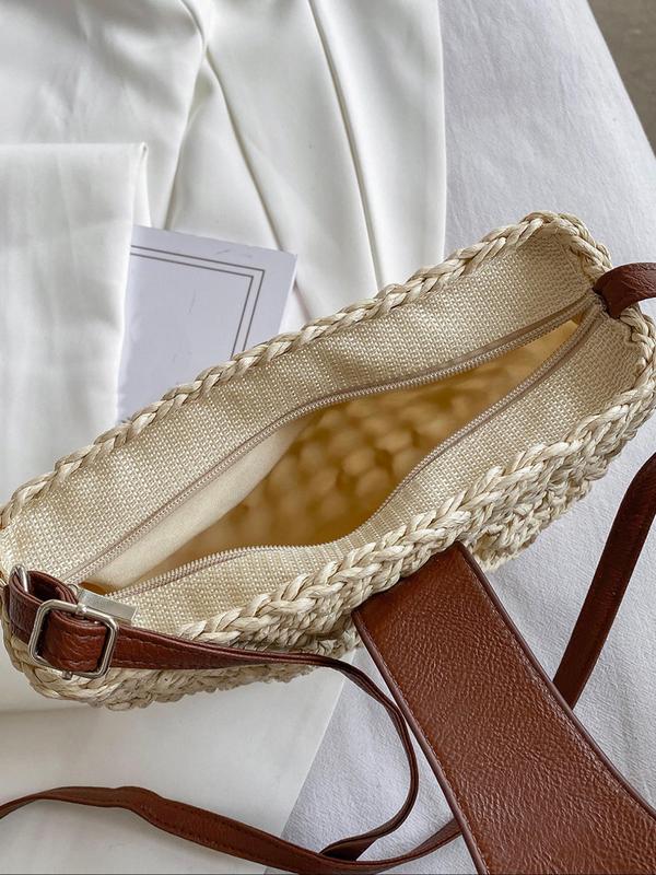 Woven Straw Crossbody Bag