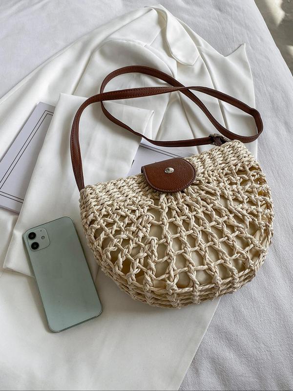 Woven Straw Crossbody Bag