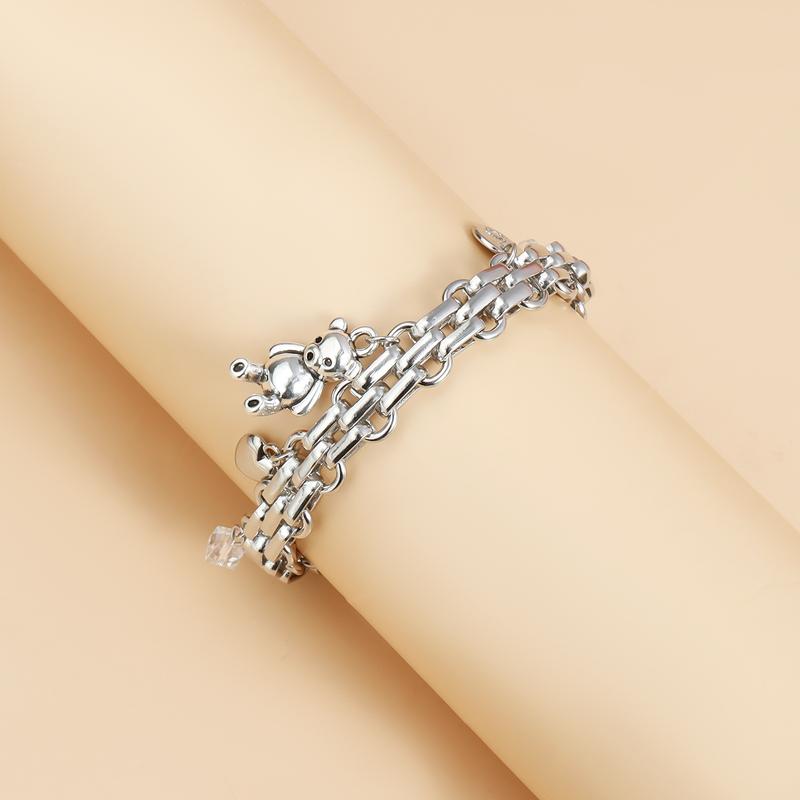 Charm Chain Necklace & Bracelet Set