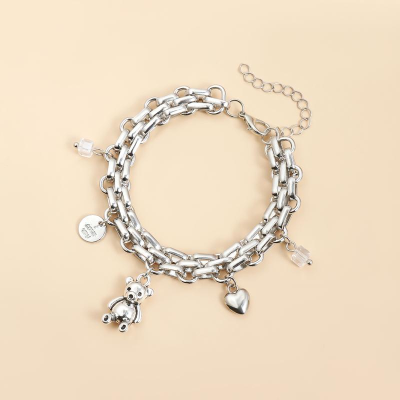 Charm Chain Necklace & Bracelet Set