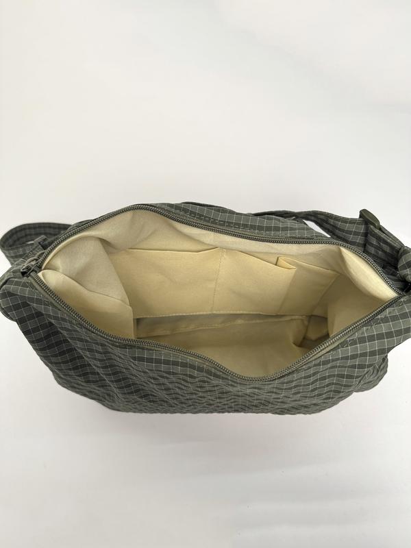 Plaid Canvas Hobo Crossbody Bag