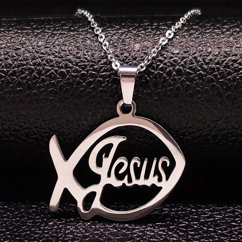 Jesus Fish Pendant Necklace