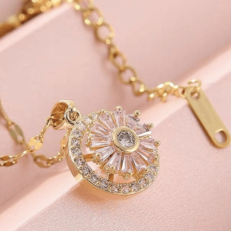 18k Elegant Sunburst Necklace