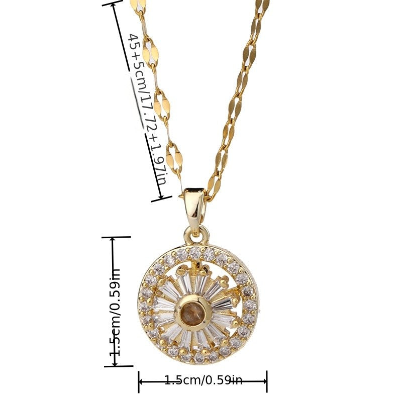 18k Elegant Sunburst Necklace