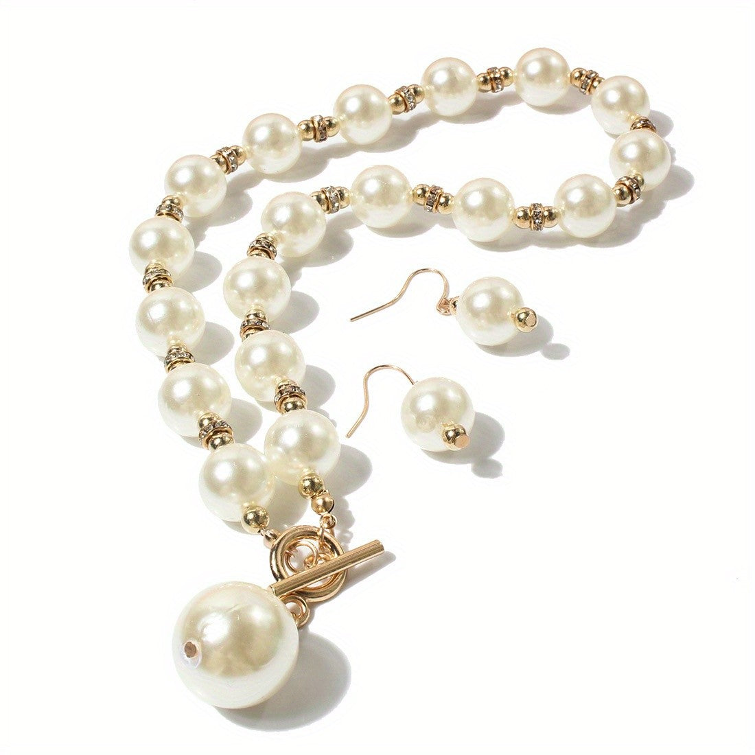 Elegant Pearl Toggle Necklace