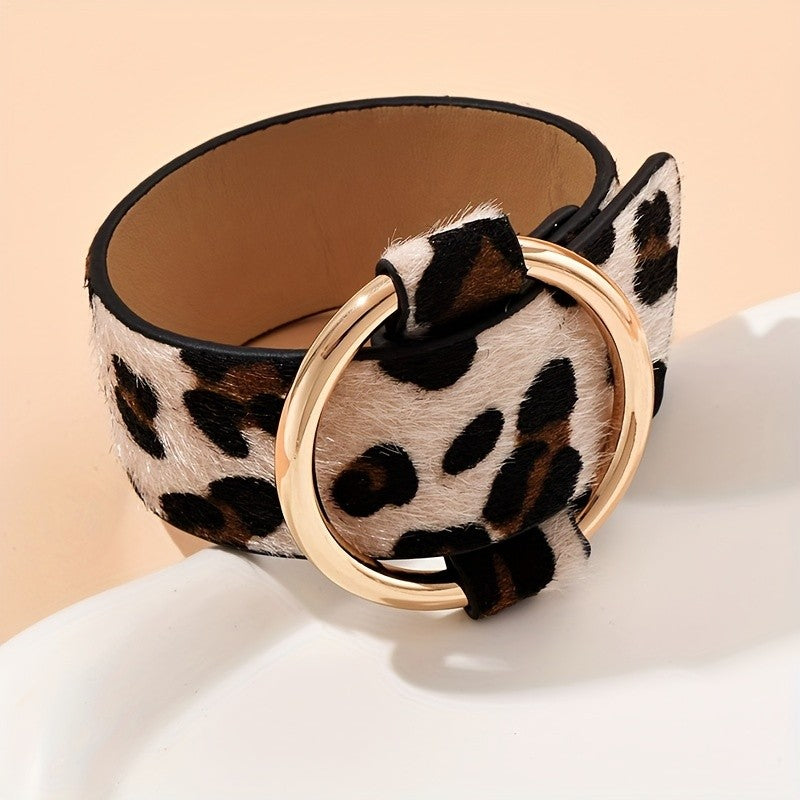 Leopard Print Circle Bracelet