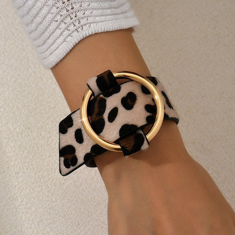 Leopard Print Circle Bracelet