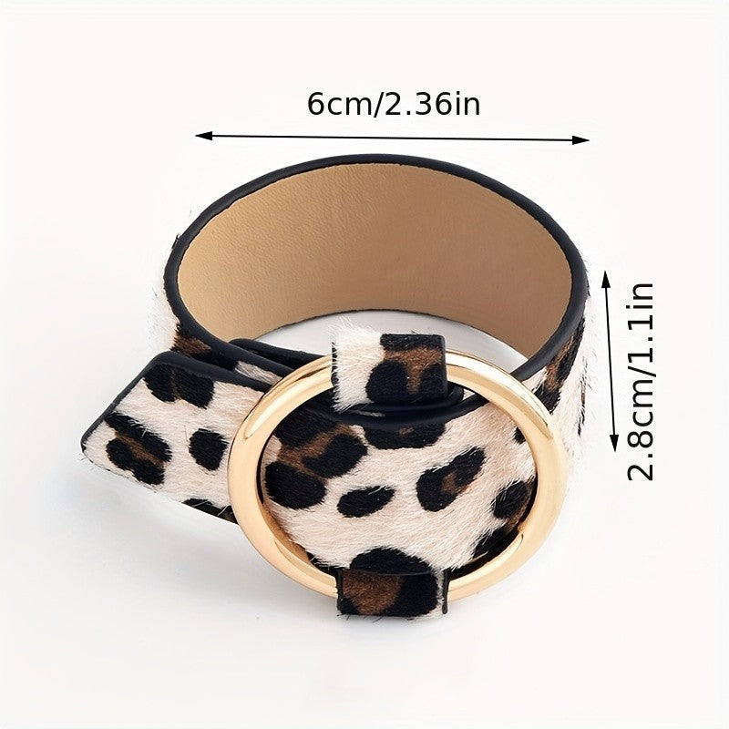 Leopard Print Circle Bracelet