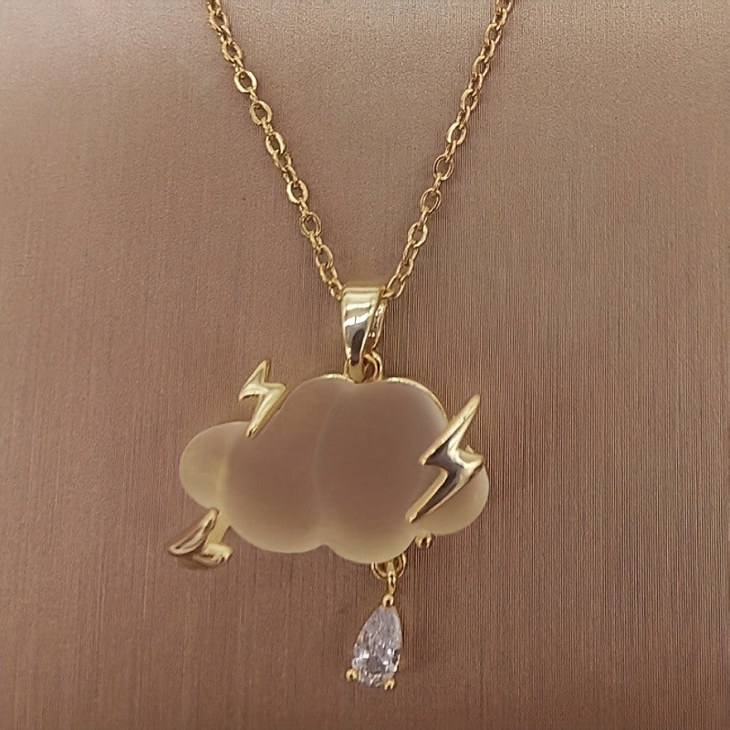 18k Boho Cloud Lightning Necklace