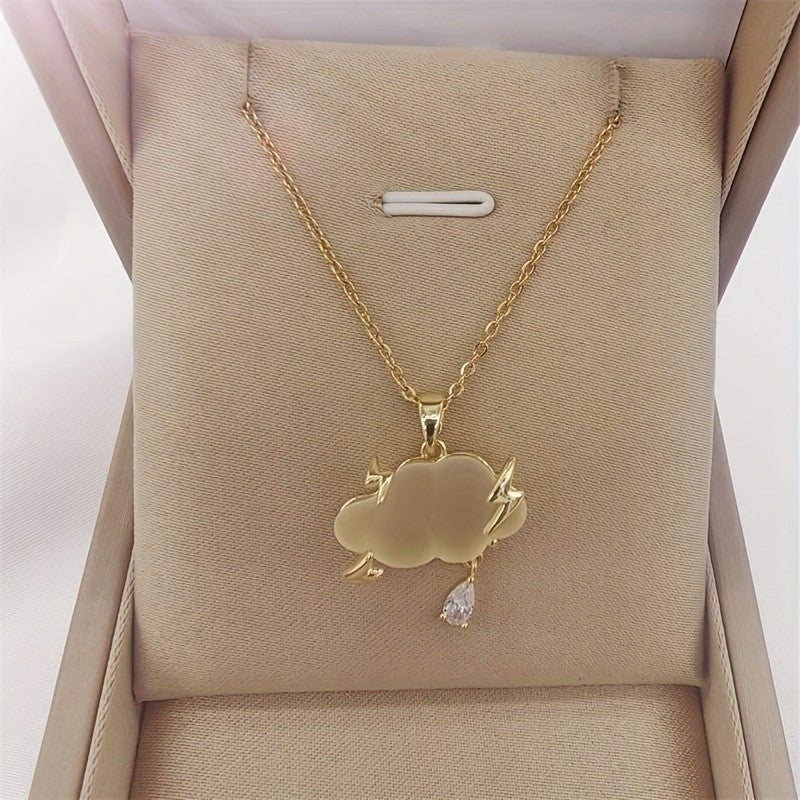 18k Boho Cloud Lightning Necklace