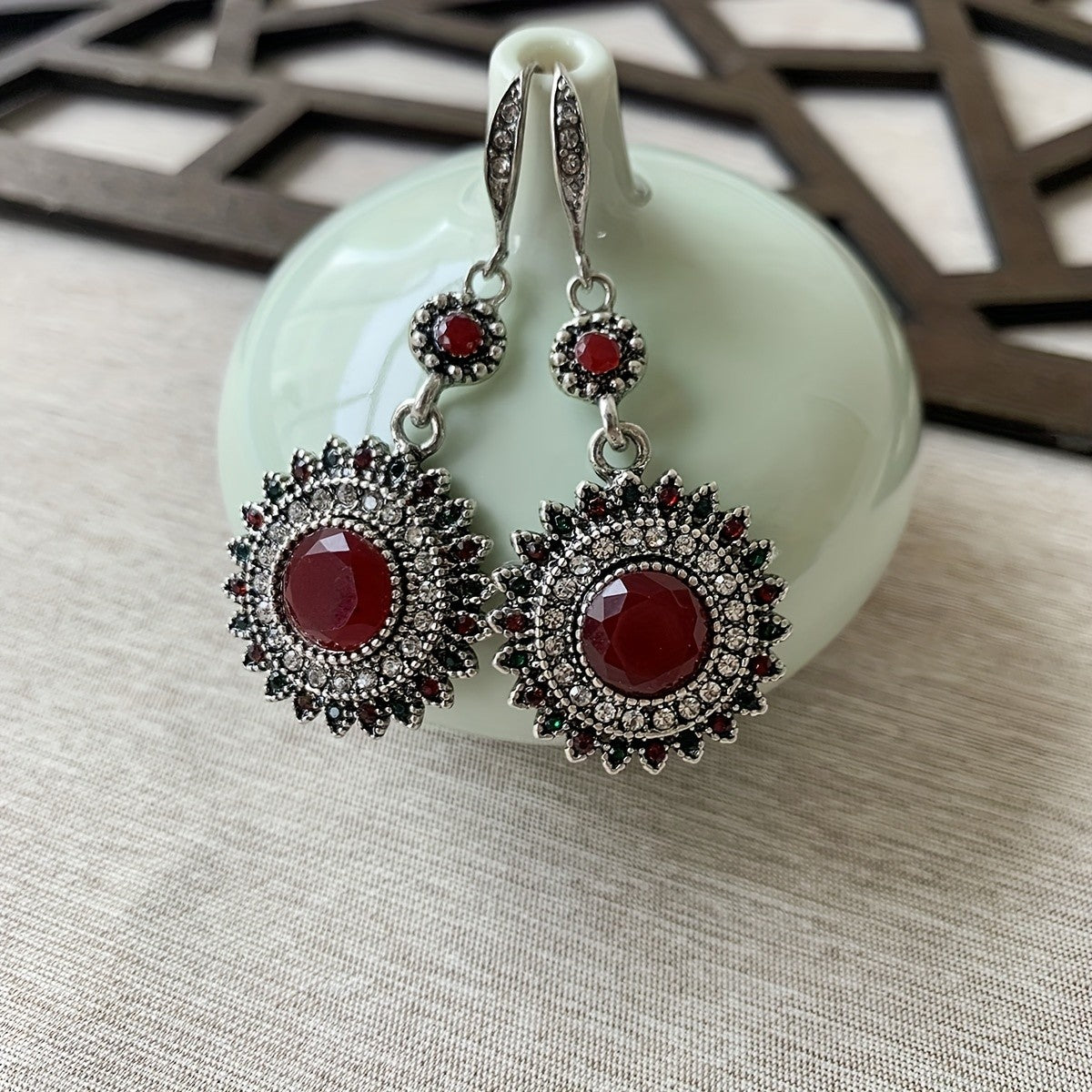 Vintage Turquoise Sunburst Earrings