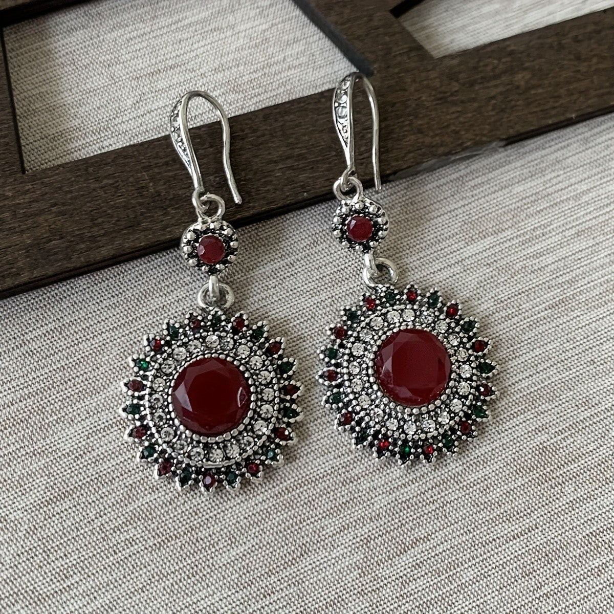 Vintage Turquoise Sunburst Earrings