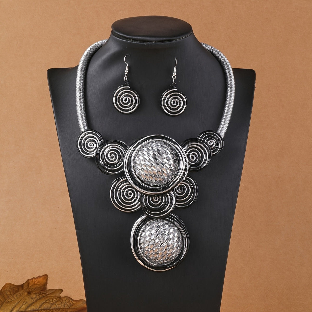 2PC Geometric Spiral Jewelry Set