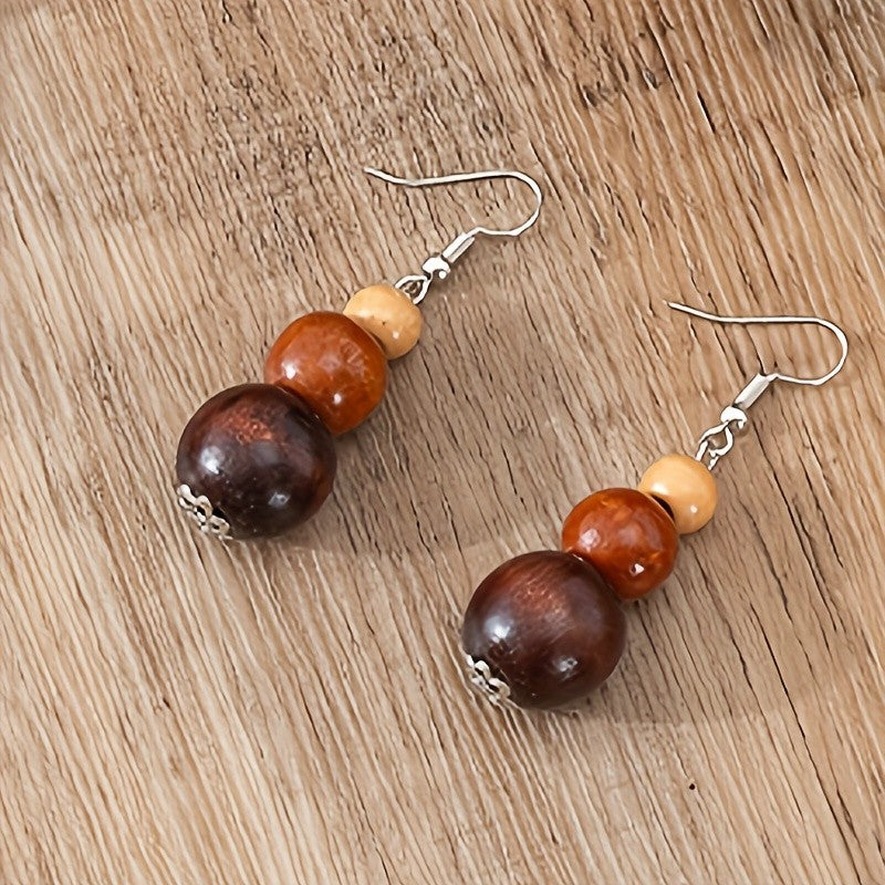 Boho Wood Jewelry Set