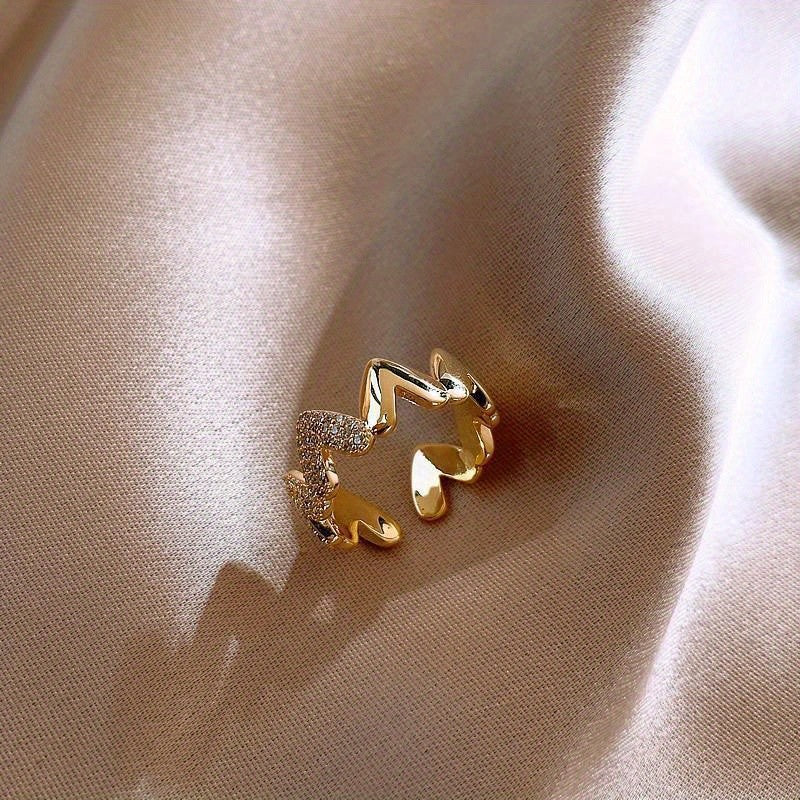 18k Elegant Heart Ring