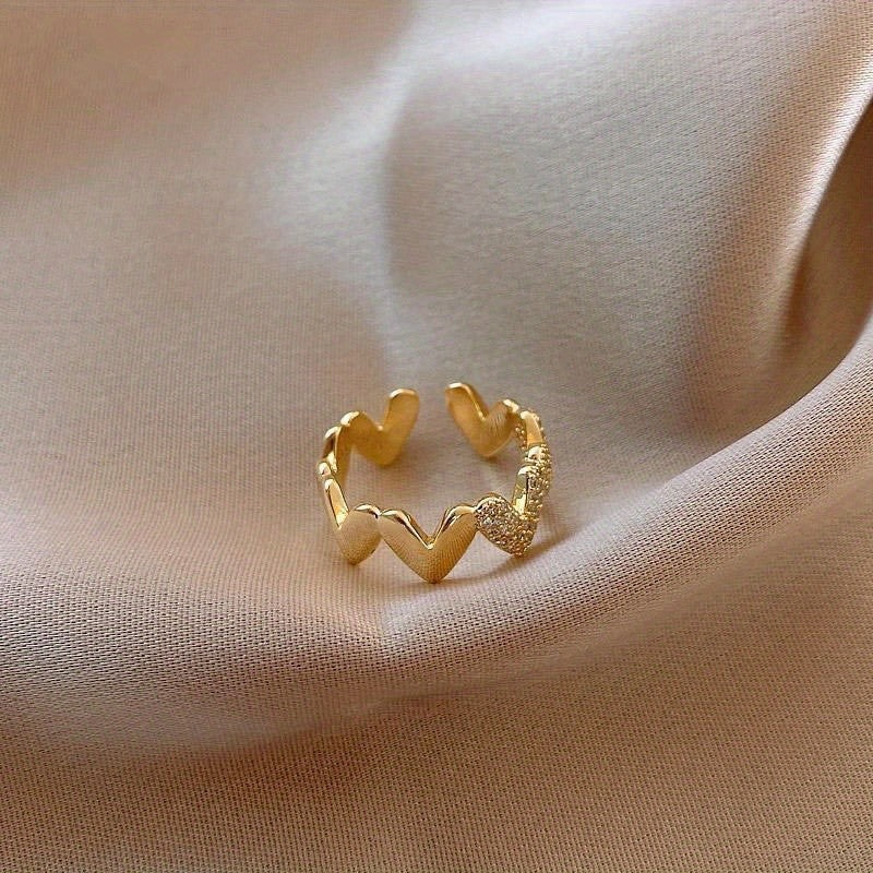 18k Elegant Heart Ring