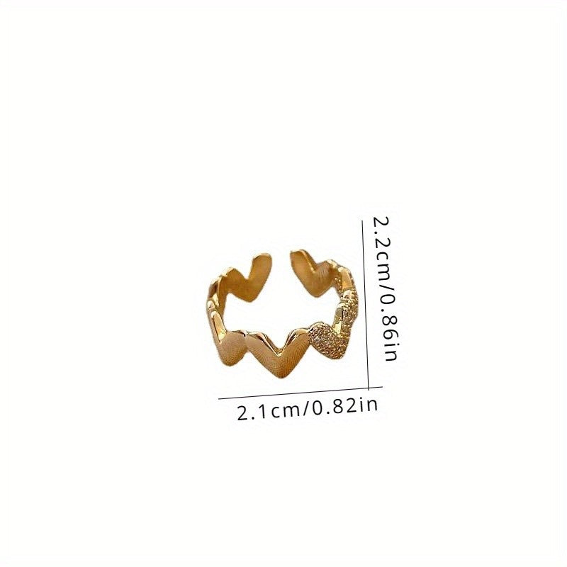 18k Elegant Heart Ring