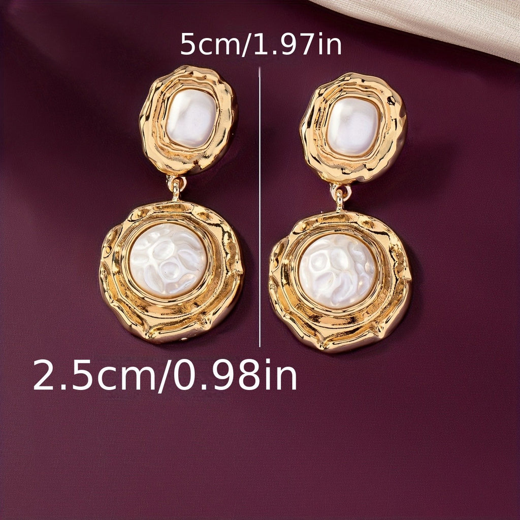 18k Elegant Gem Drop Earrings