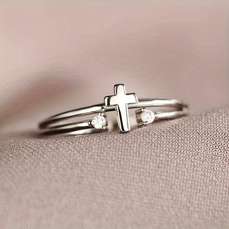 Dainty Cross Ring