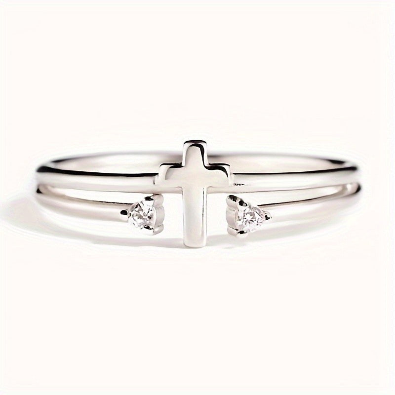 Dainty Cross Ring