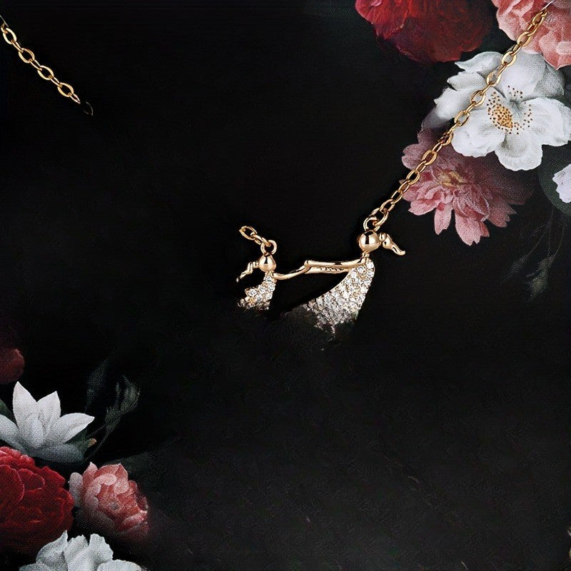 14k Elegant Mother Daughter Necklace