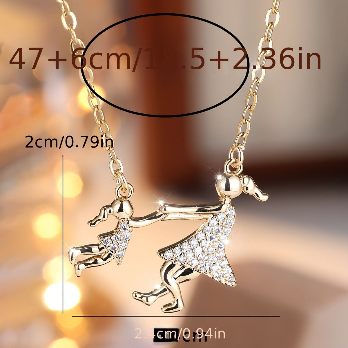 14k Elegant Mother Daughter Necklace