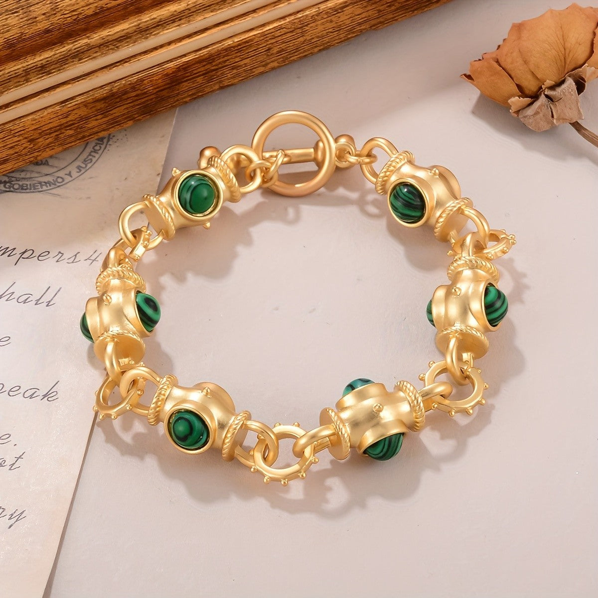18k Vintage Turquoise Bracelet