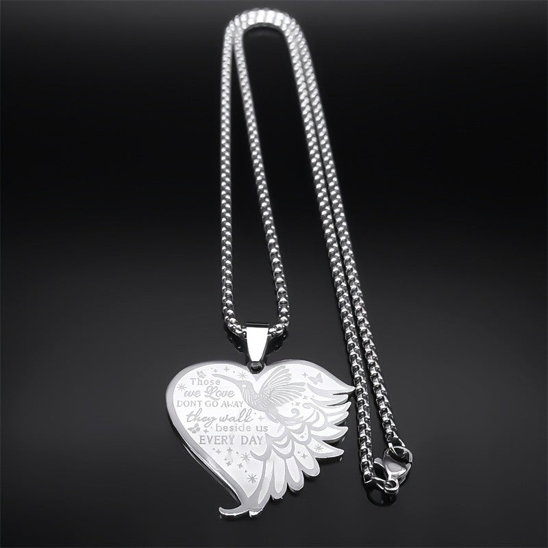 Elegant Hummingbird Heart Necklace