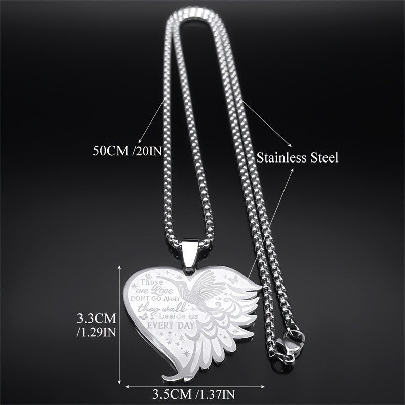 Elegant Hummingbird Heart Necklace
