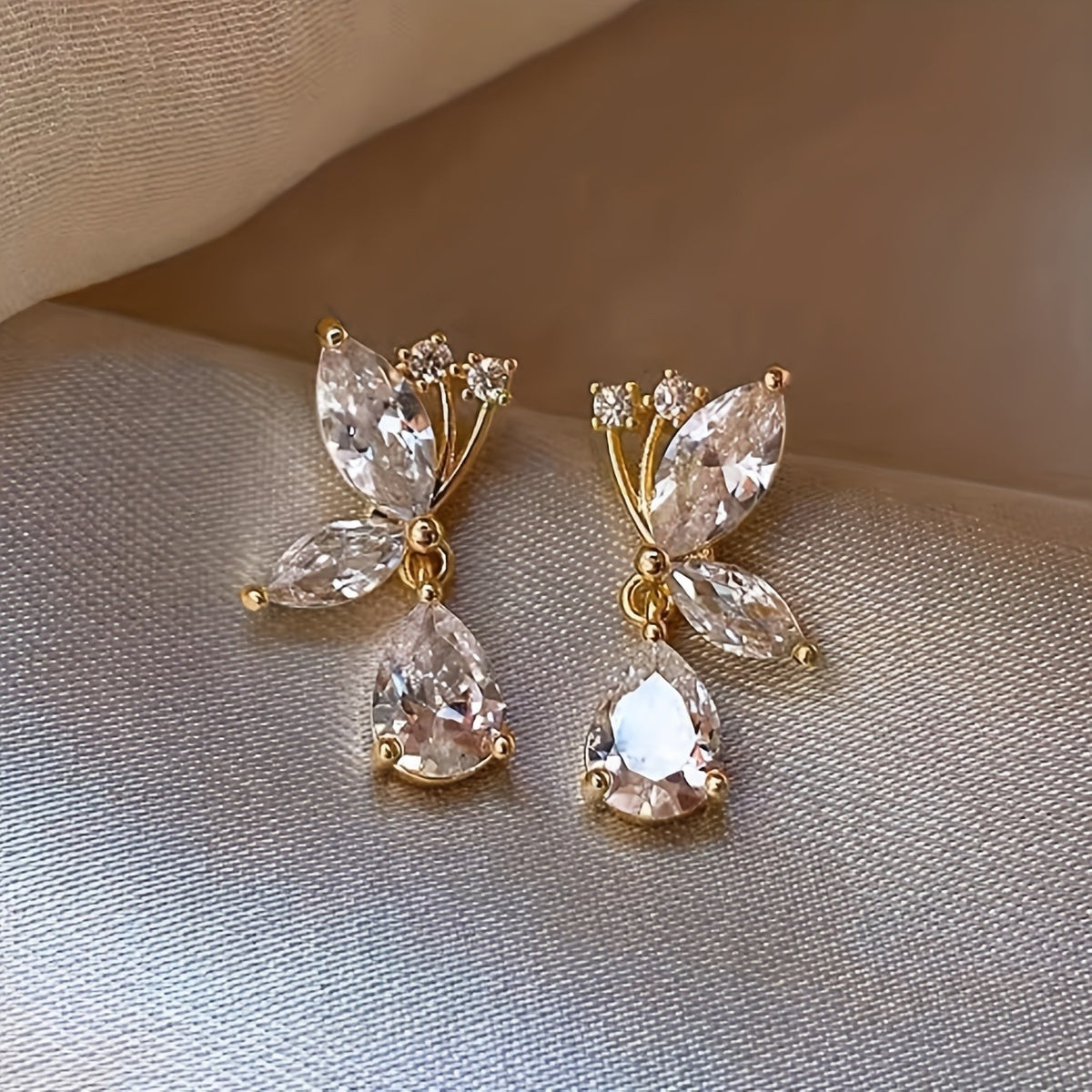 Elegant Butterfly Drop Earrings