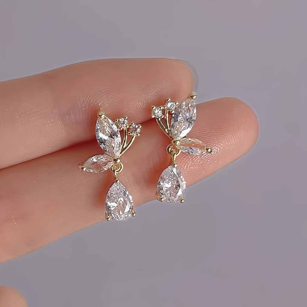 Elegant Butterfly Drop Earrings