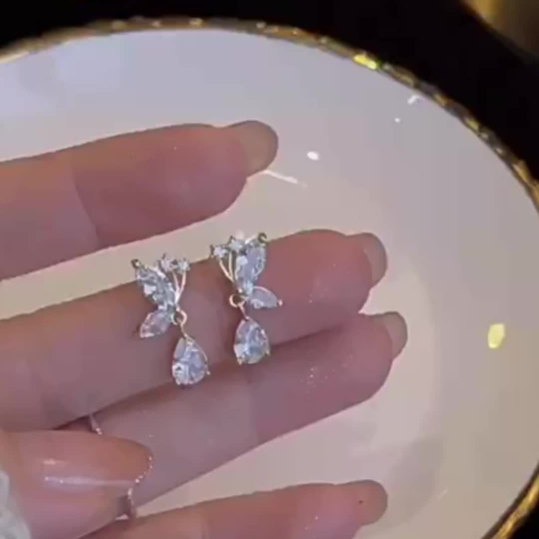 Elegant Butterfly Drop Earrings