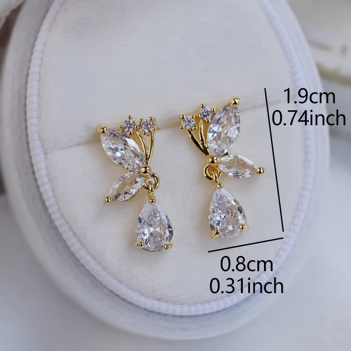 Elegant Butterfly Drop Earrings