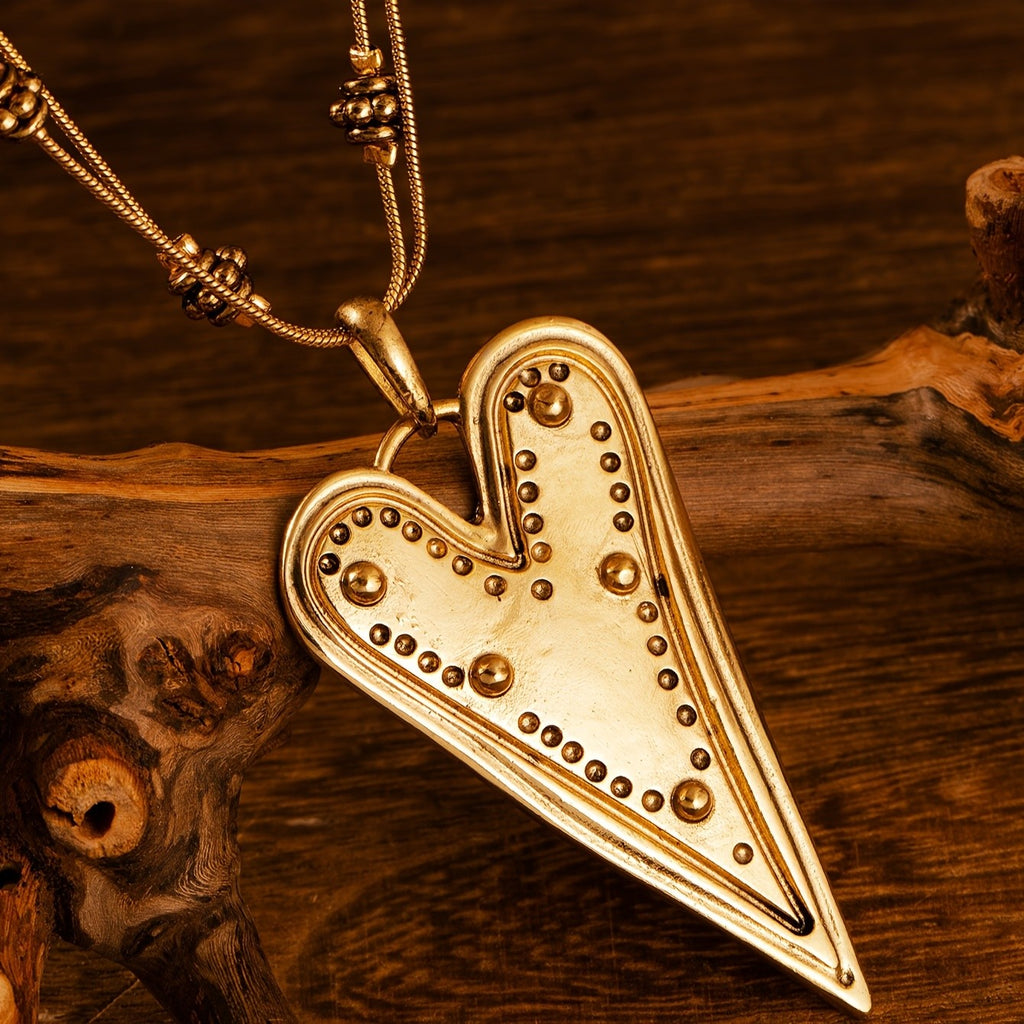 Vintage Boho Heart Necklace