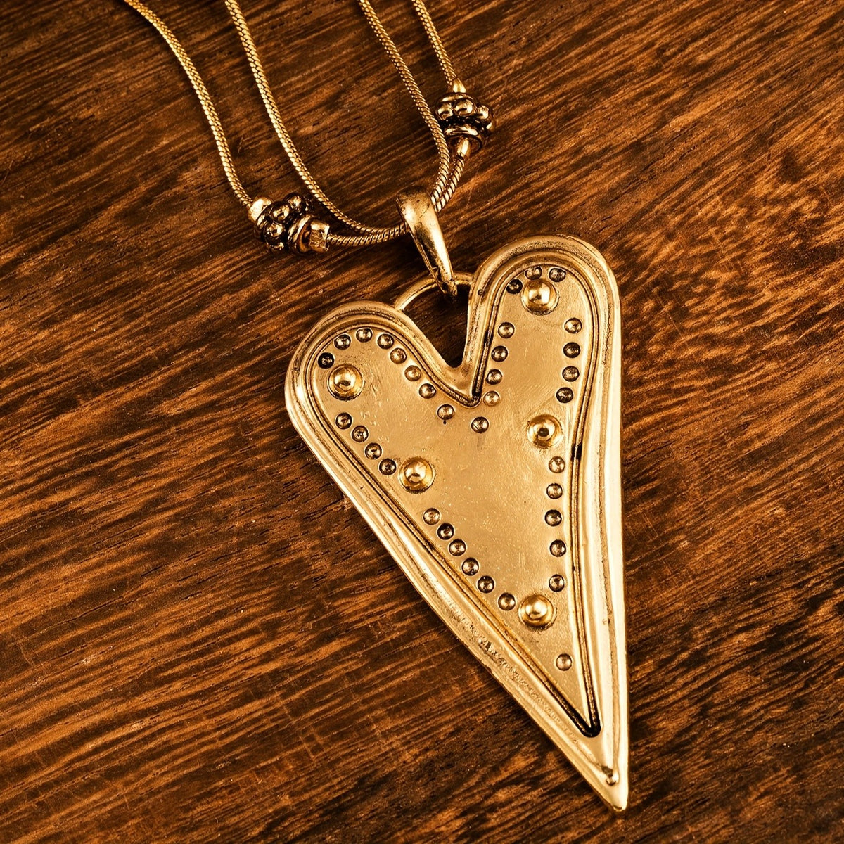 Vintage Boho Heart Necklace