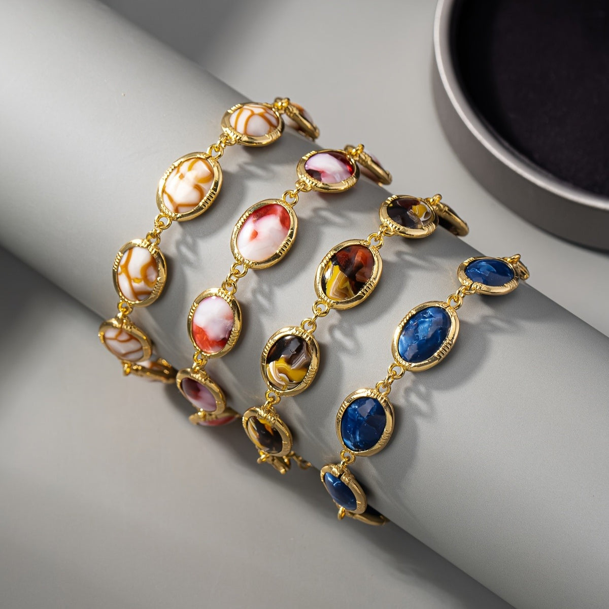 18k Vintage Oval Link Bracelet