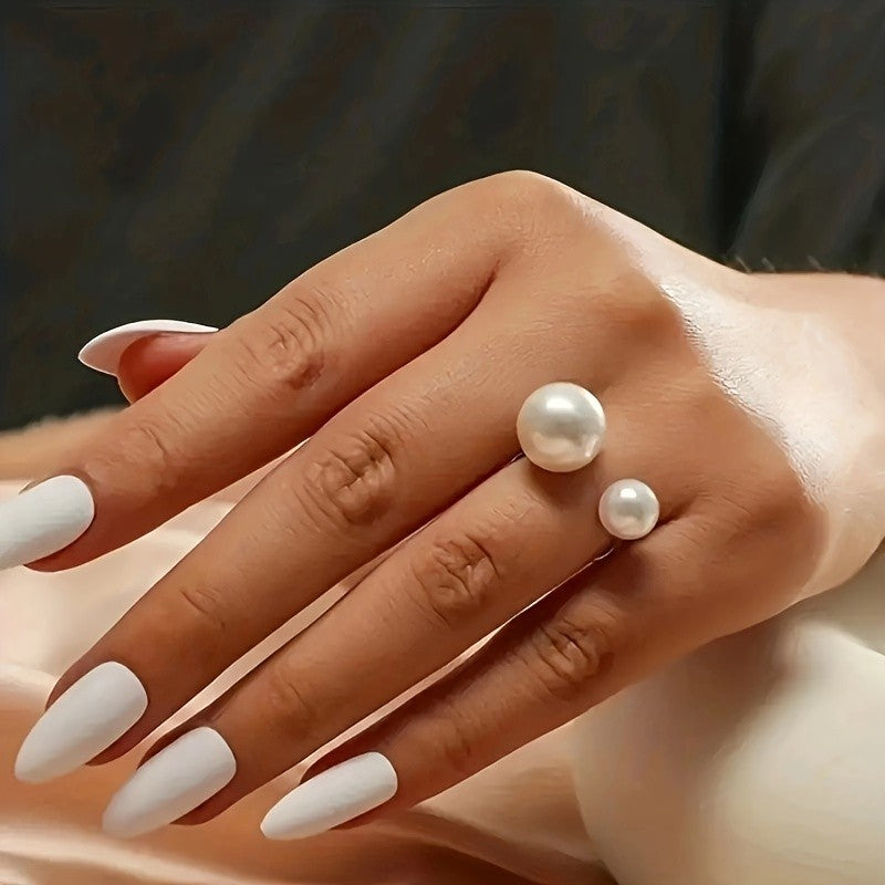 Elegant Double Pearl Ring