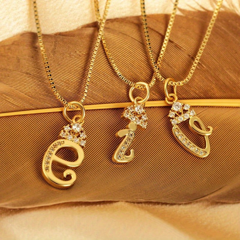 18k Dainty Initial Necklace