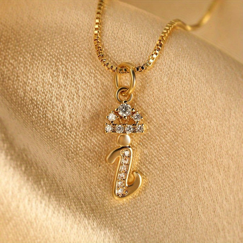 18k Dainty Initial Necklace