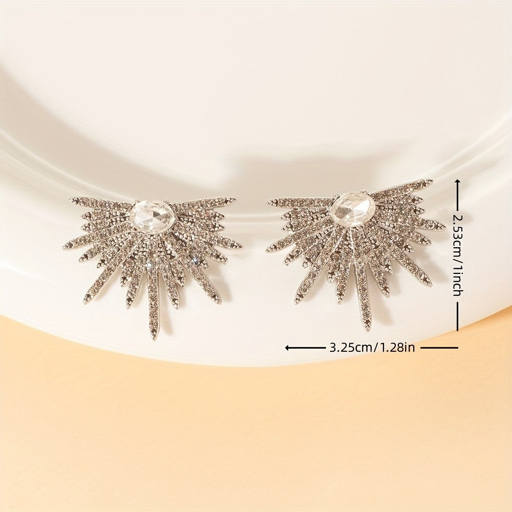Elegant Sparkling Sunburst Earrings