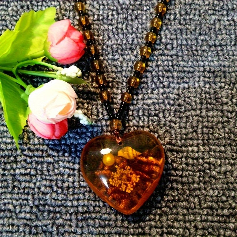 Vintage Floral Heart Necklace