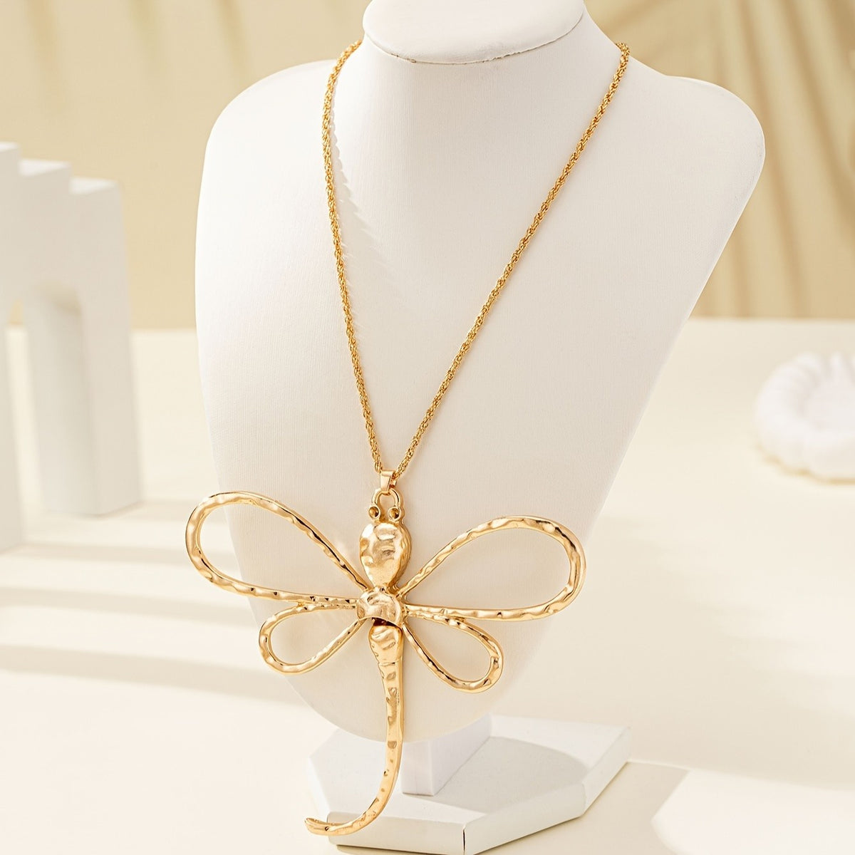 18k Elegant Dragonfly Necklace