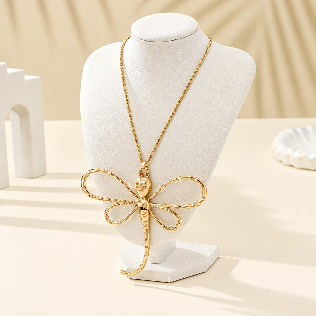 18k Elegant Dragonfly Necklace