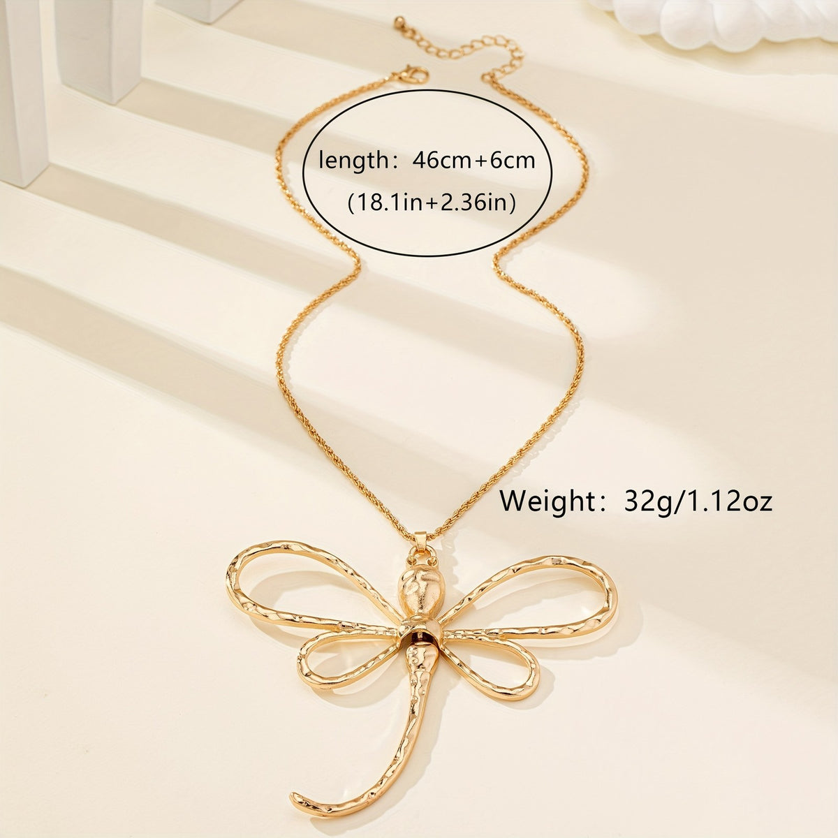 18k Elegant Dragonfly Necklace