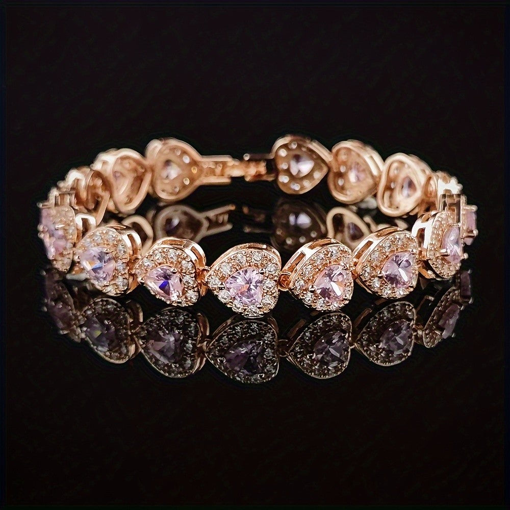 18k Vintage Heart Bracelet