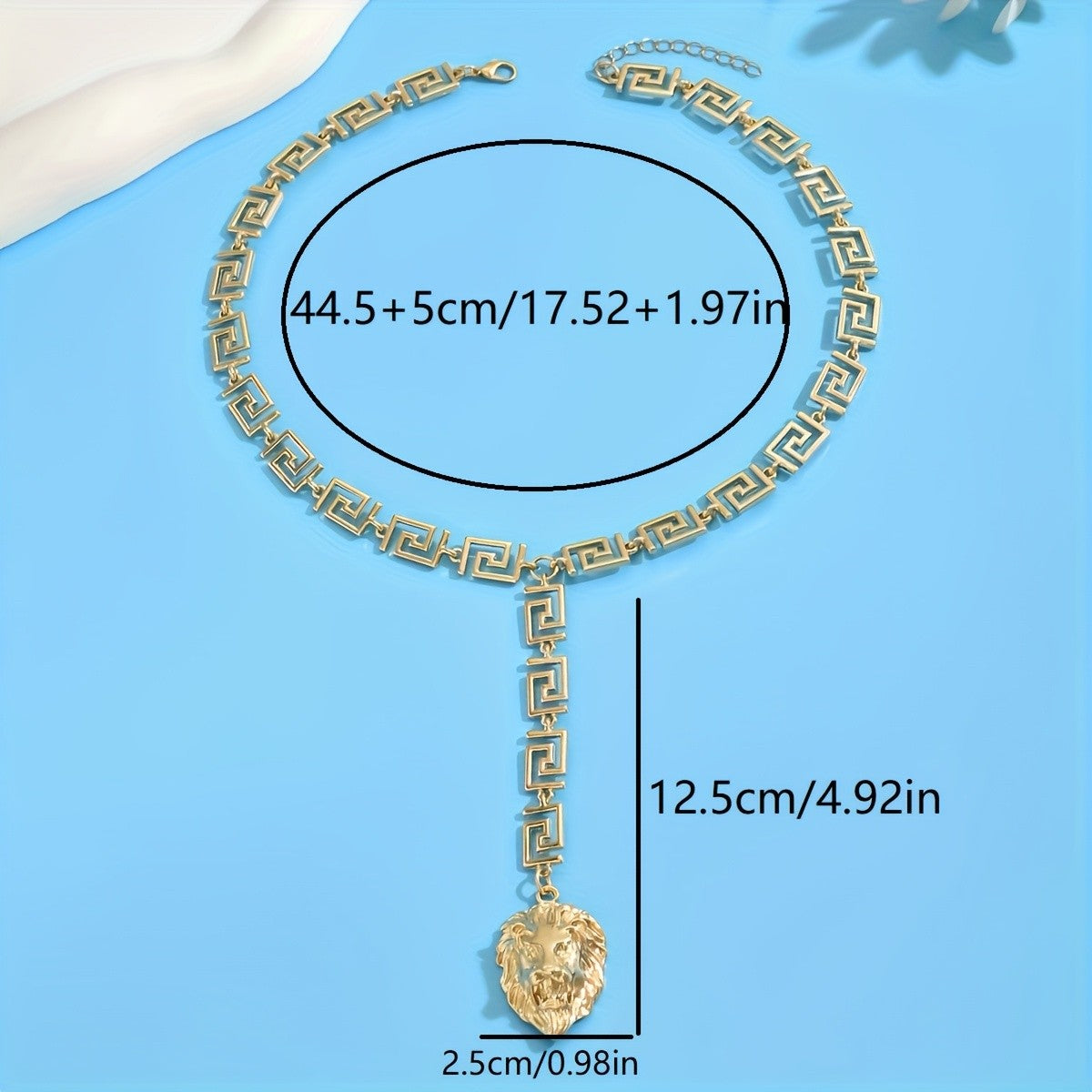 Geometric Lion Pendant Necklace