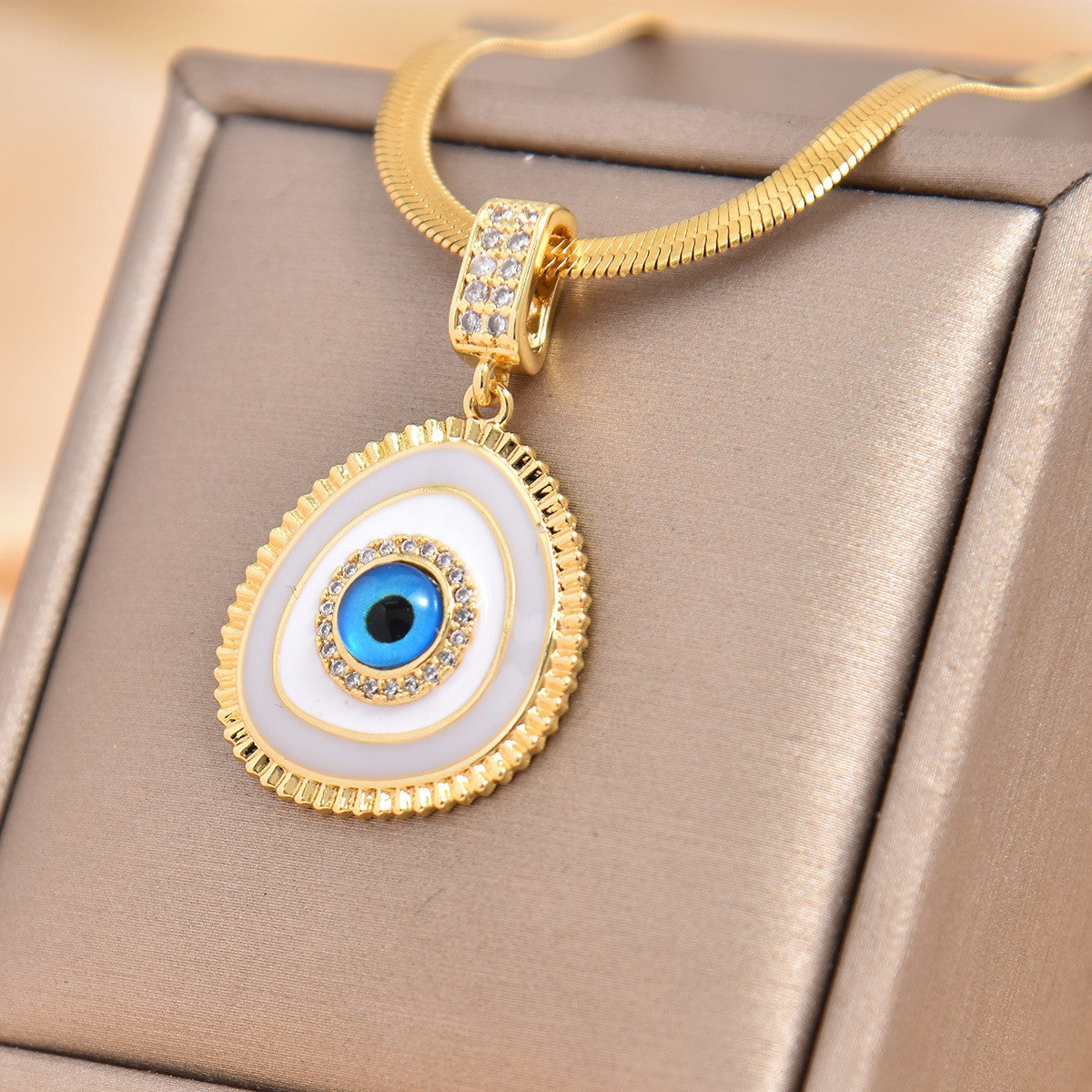 18k Elegant Evil Eye Necklace