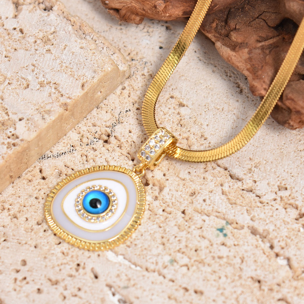 18k Elegant Evil Eye Necklace