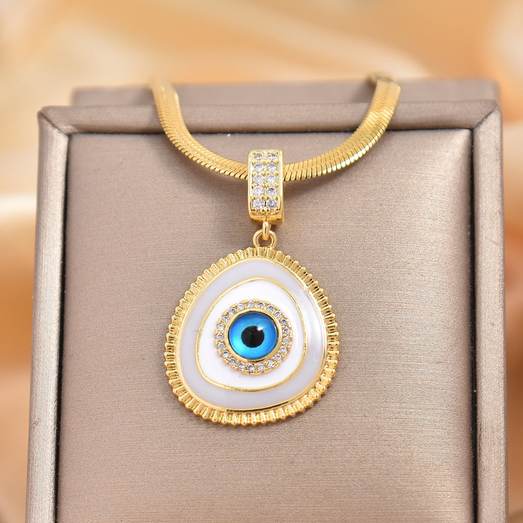 18k Elegant Evil Eye Necklace