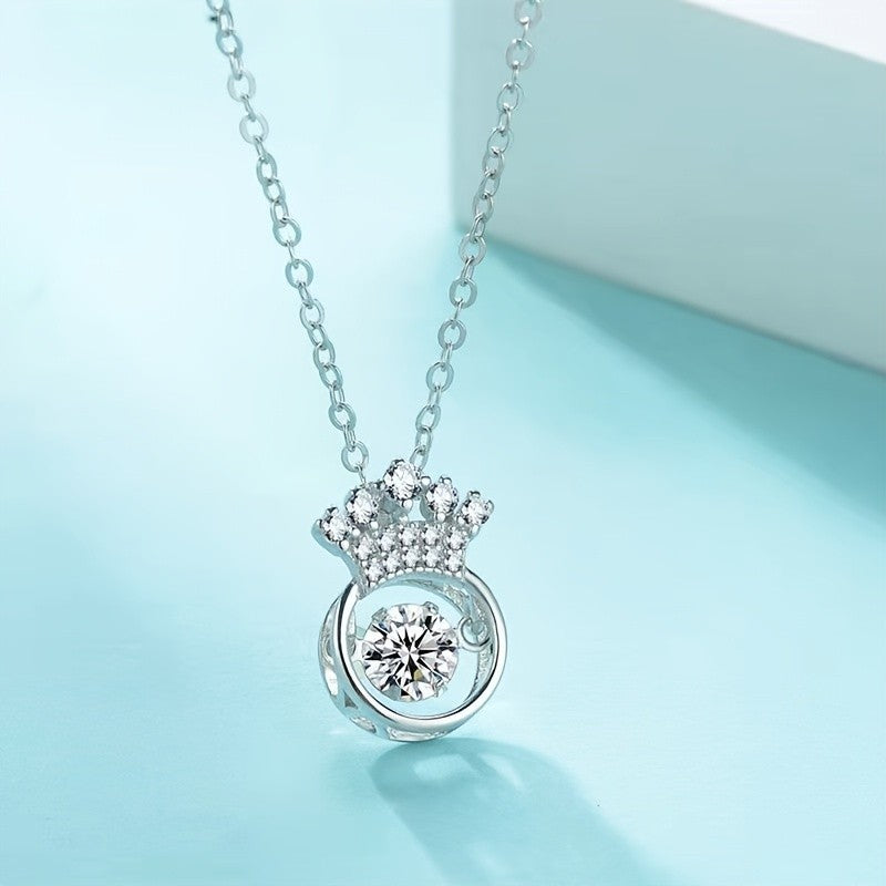 Elegant Crown Heart Necklace